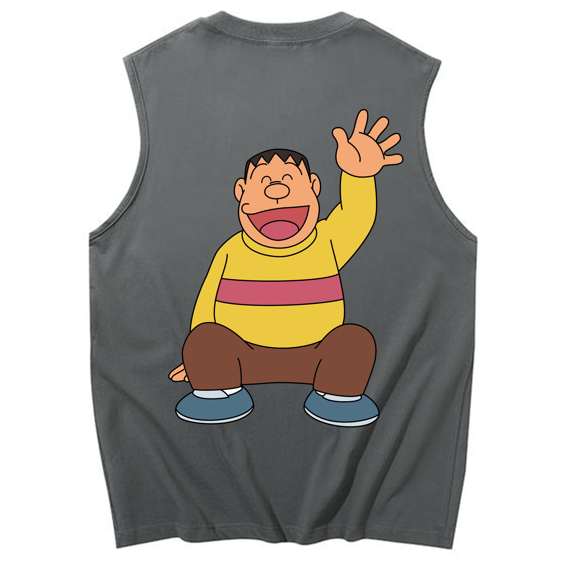 （画像用） ドラえもん 剛田武 Doraemon Gouta Takeshi コットン100％タンクトップ（背面プリント）